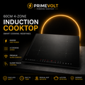 60CM 4-Zone Induction Cooktop 6400W High-Power Built-In Electric Hob
