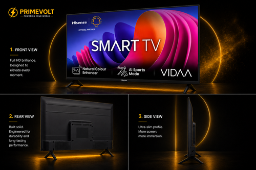 Hisense 40A4S – 40 Inch Full HD LED TV Smart TV VIDAA Dolby Audio & DTS HD WiFi Bluetooth Borderless Design Black [Energy Class E]