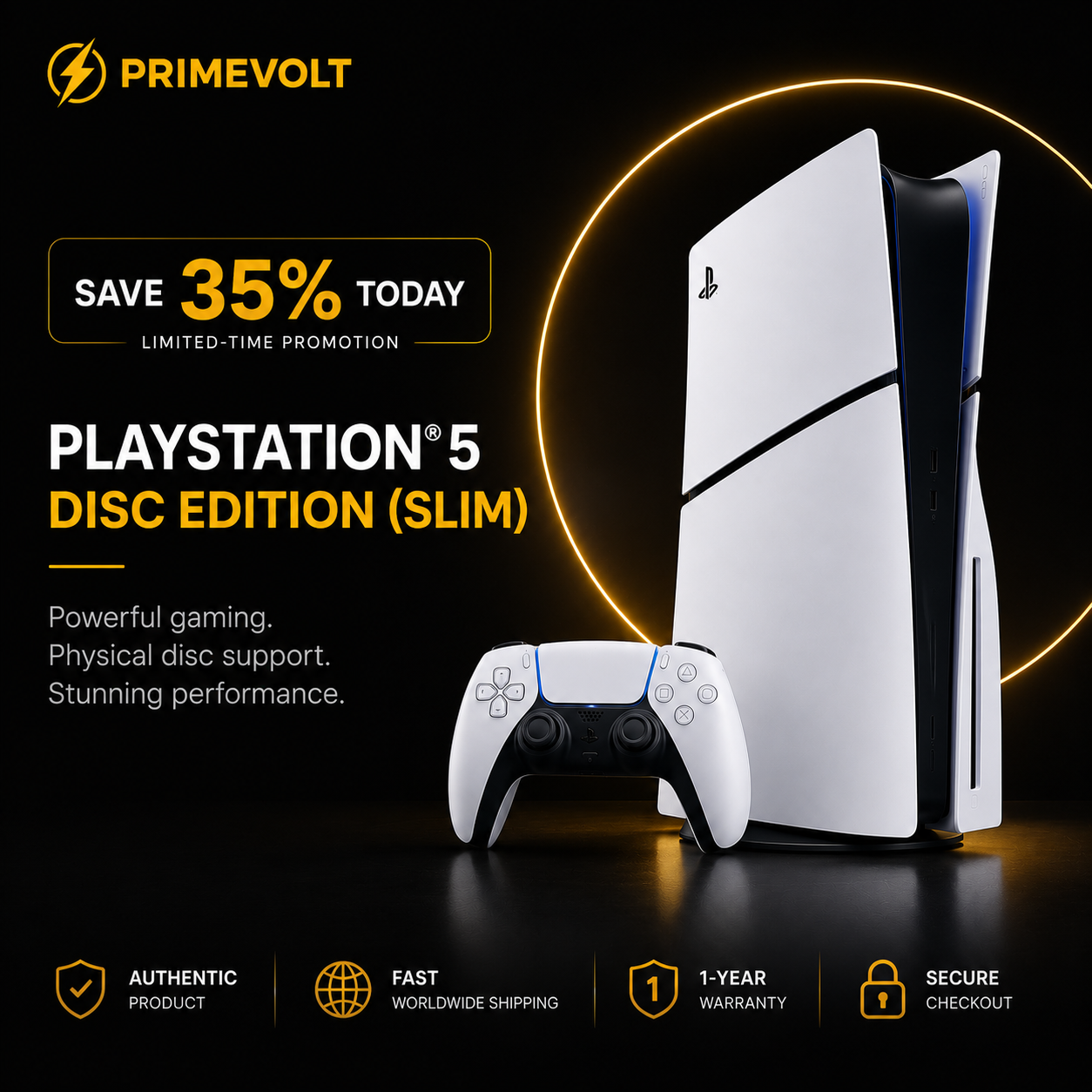 PlayStation 5 Disc Edition Console (Slim)