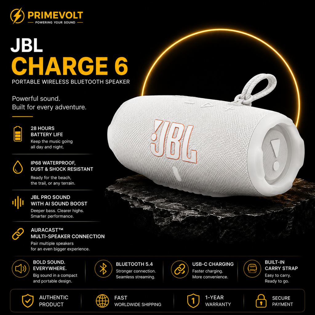 JBL Charge 6, Portable Wireless Bluetooth Speaker