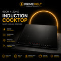 60CM 4-Zone Induction Cooktop 6400W High-Power Built-In Electric Hob